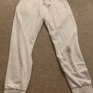 White jogger pants